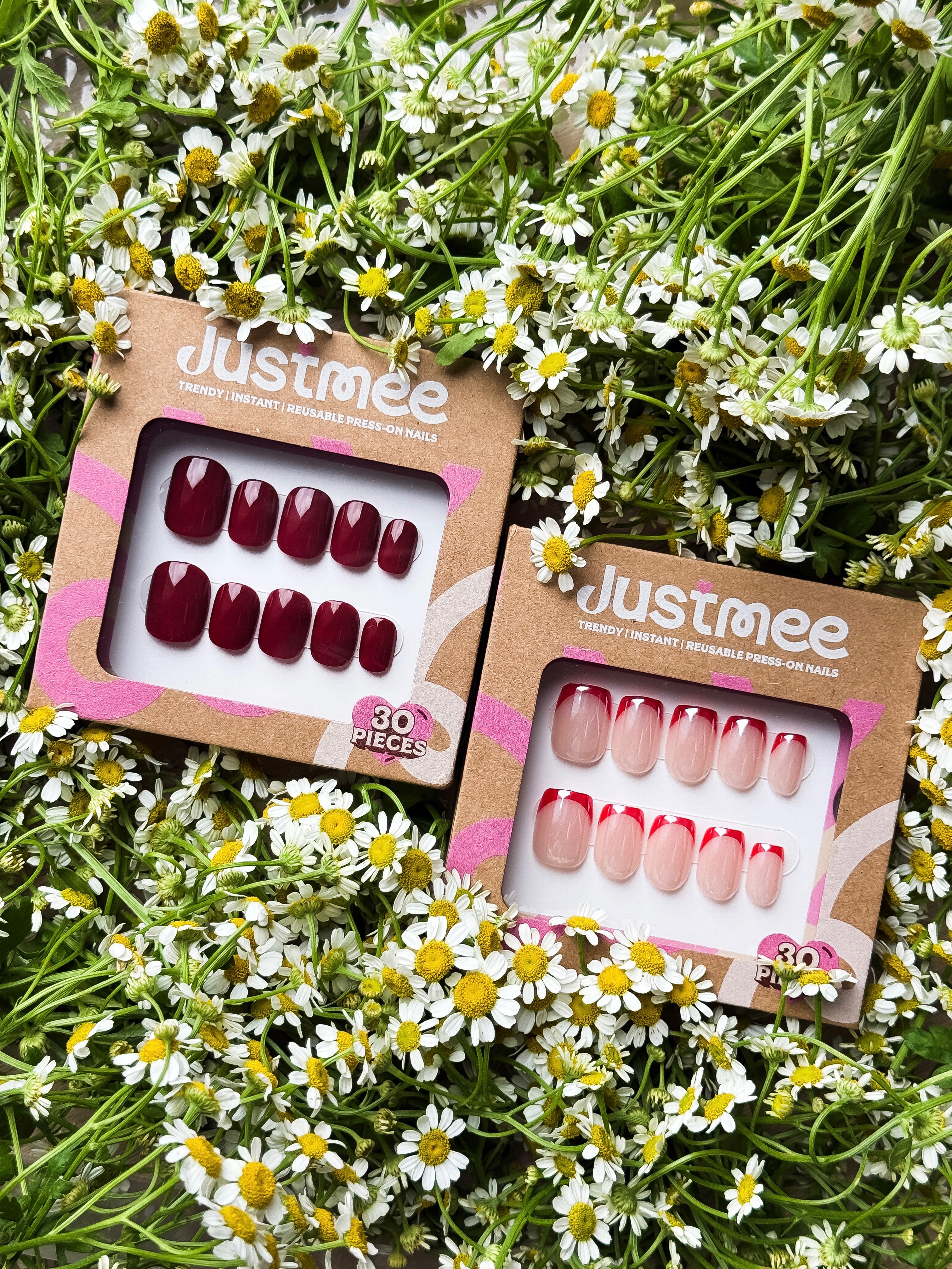 Press-on Nägel Set in Klassischem Rot | Hochwertige Rote Nägel