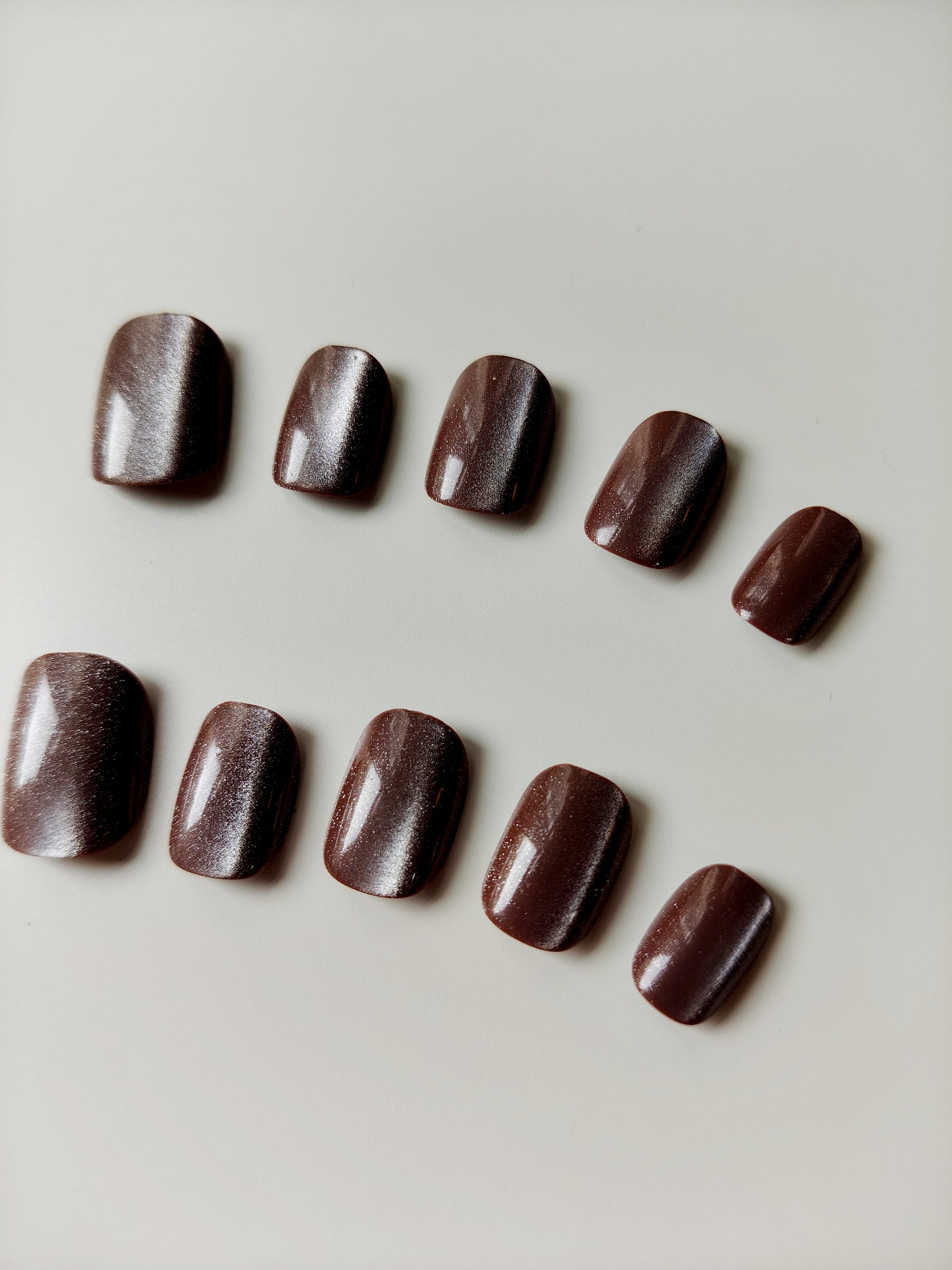 Cocoa Shimmer – Justmee Press-On Nails