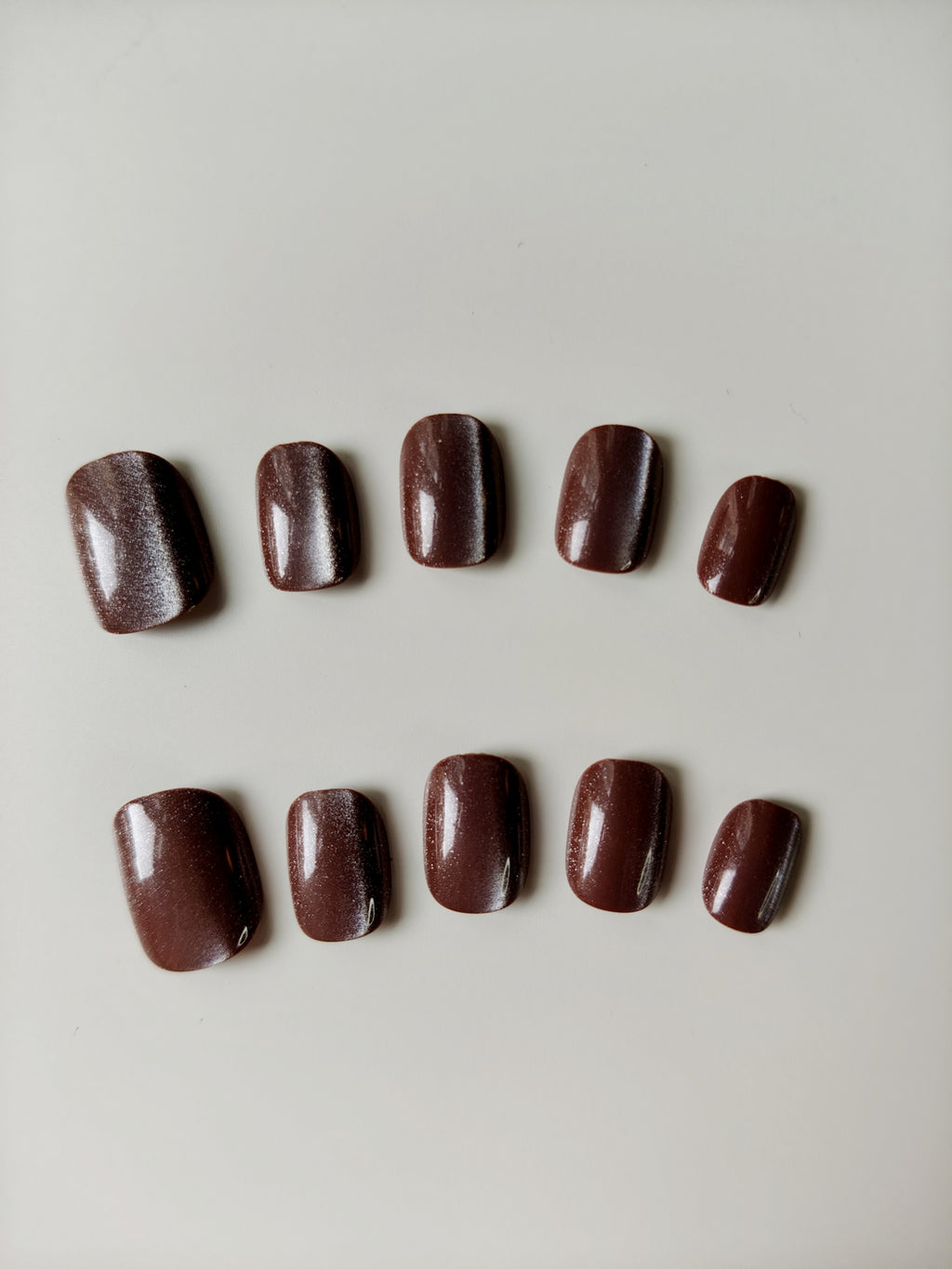 Cocoa Shimmer – Justmee Press-On Nails