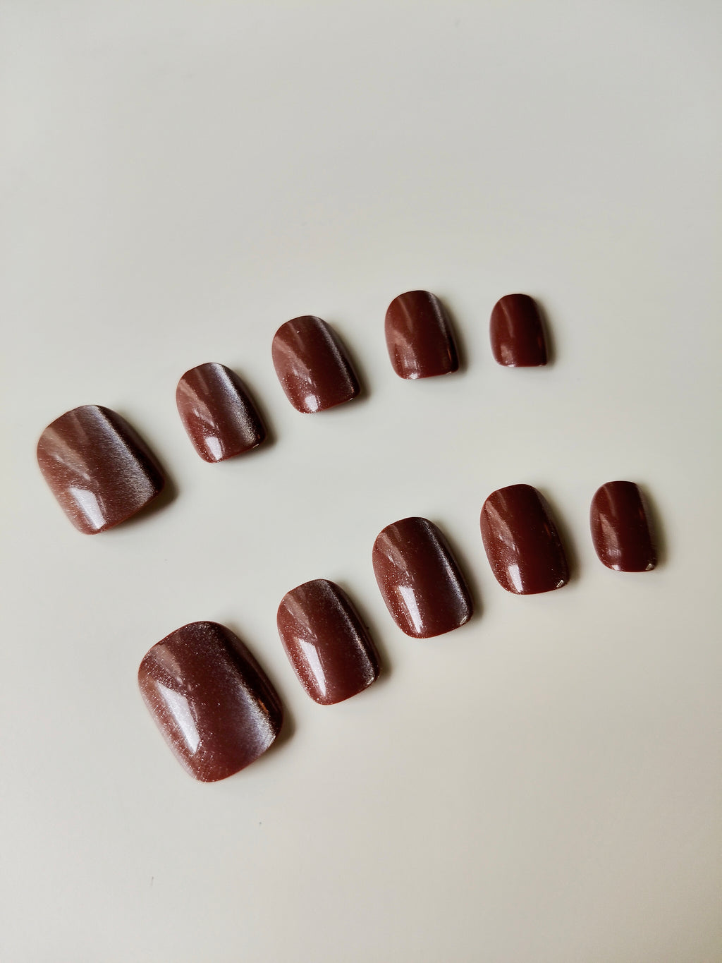 Cocoa Shimmer – Justmee Press-On Nails