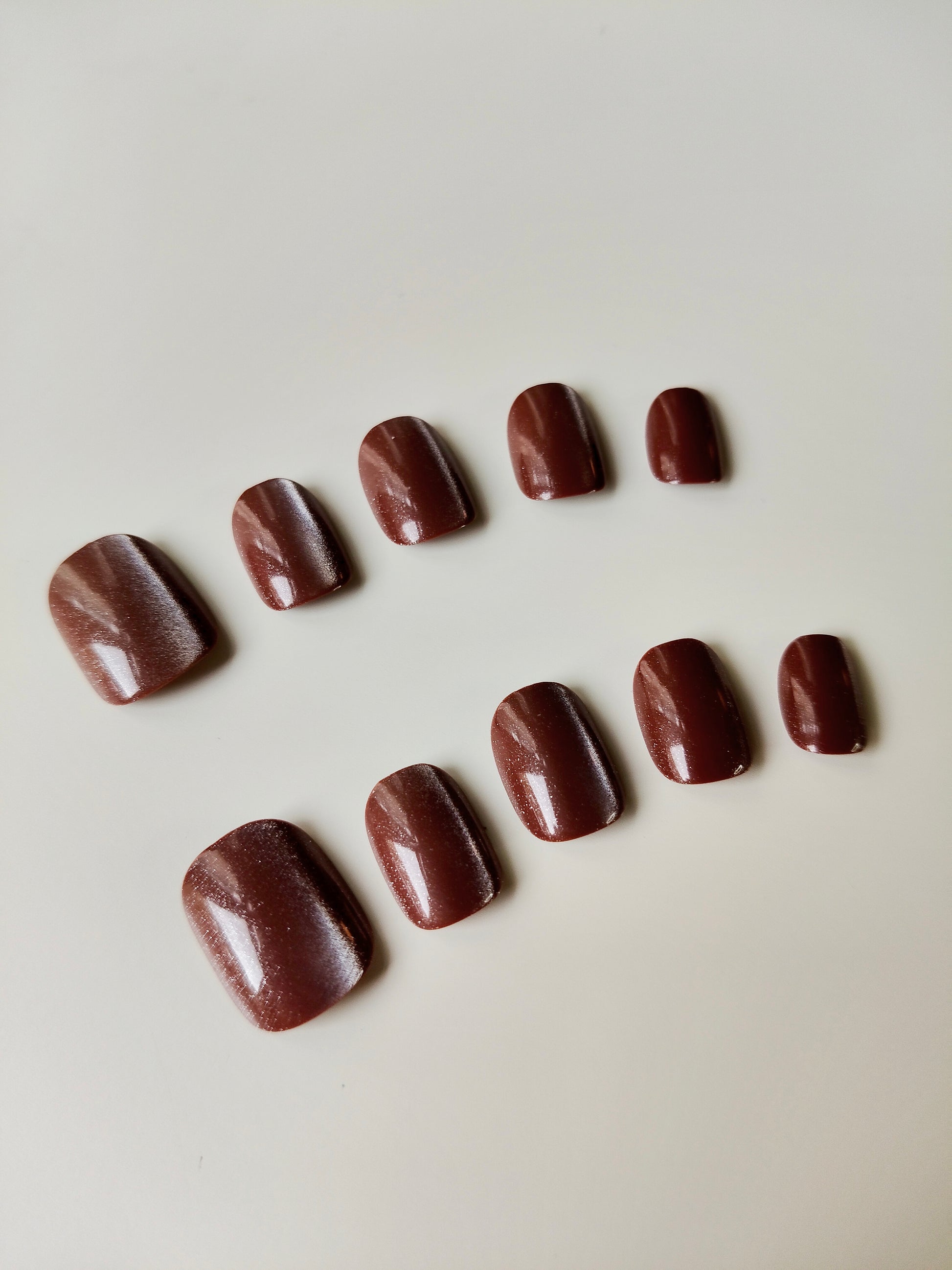 Cocoa Shimmer – Justmee Press-On Nails