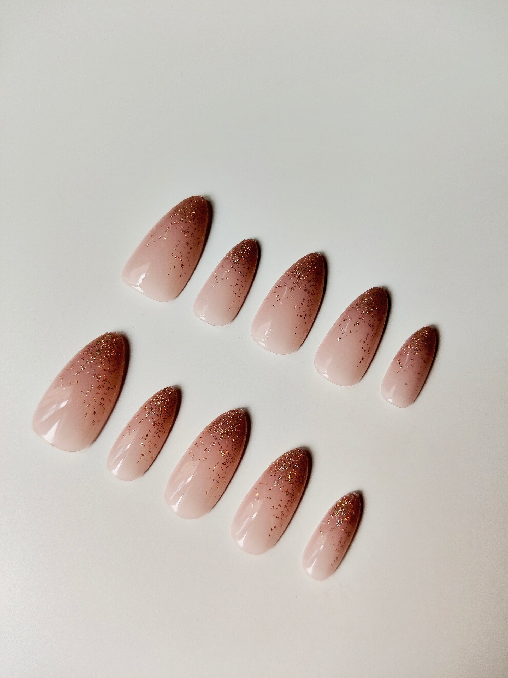 Golden Hour Glow – Universal Fit Press-On Nails (30 pcs)