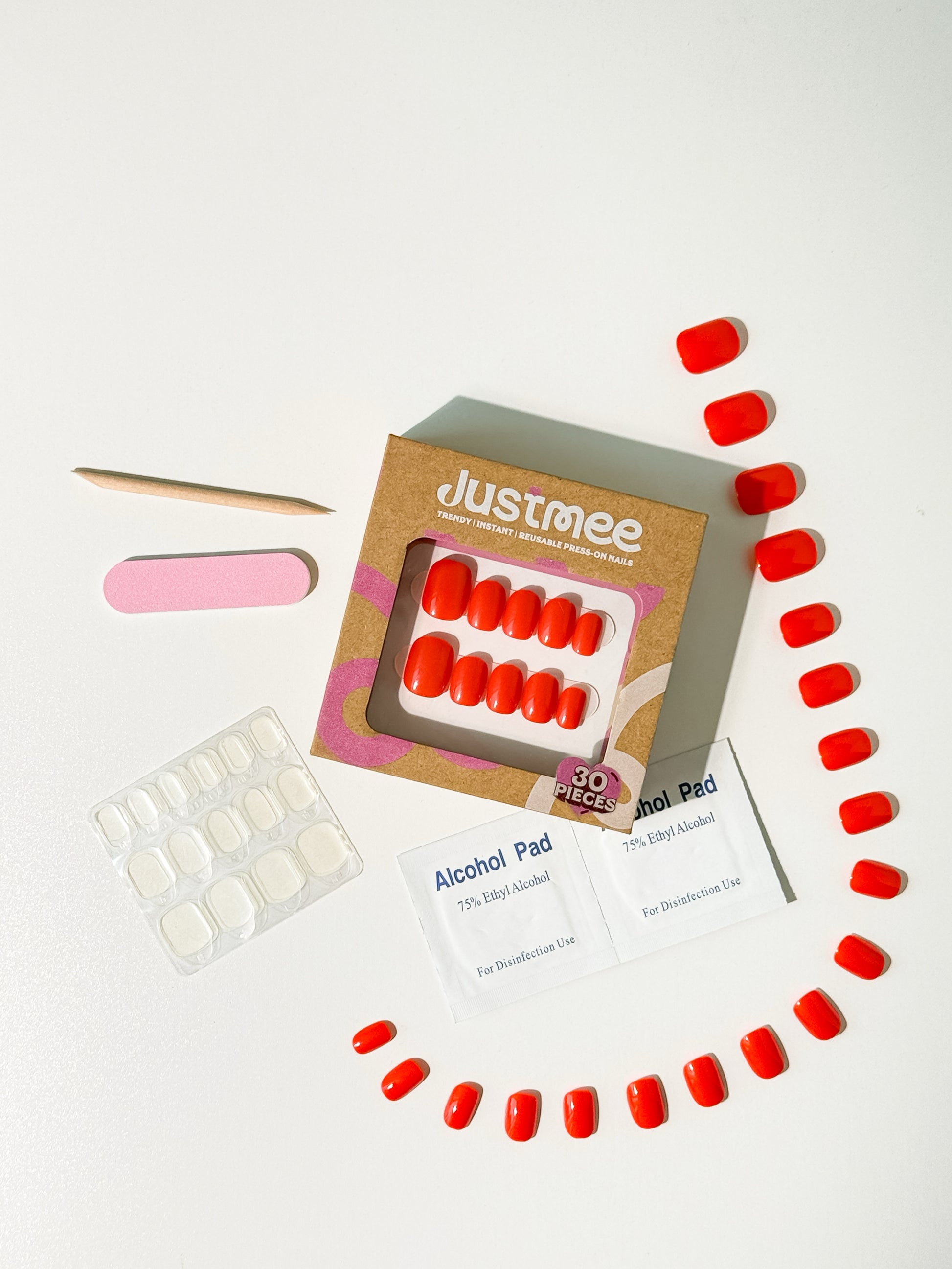 Orange Syrup - 30pcs short Press-On Nails