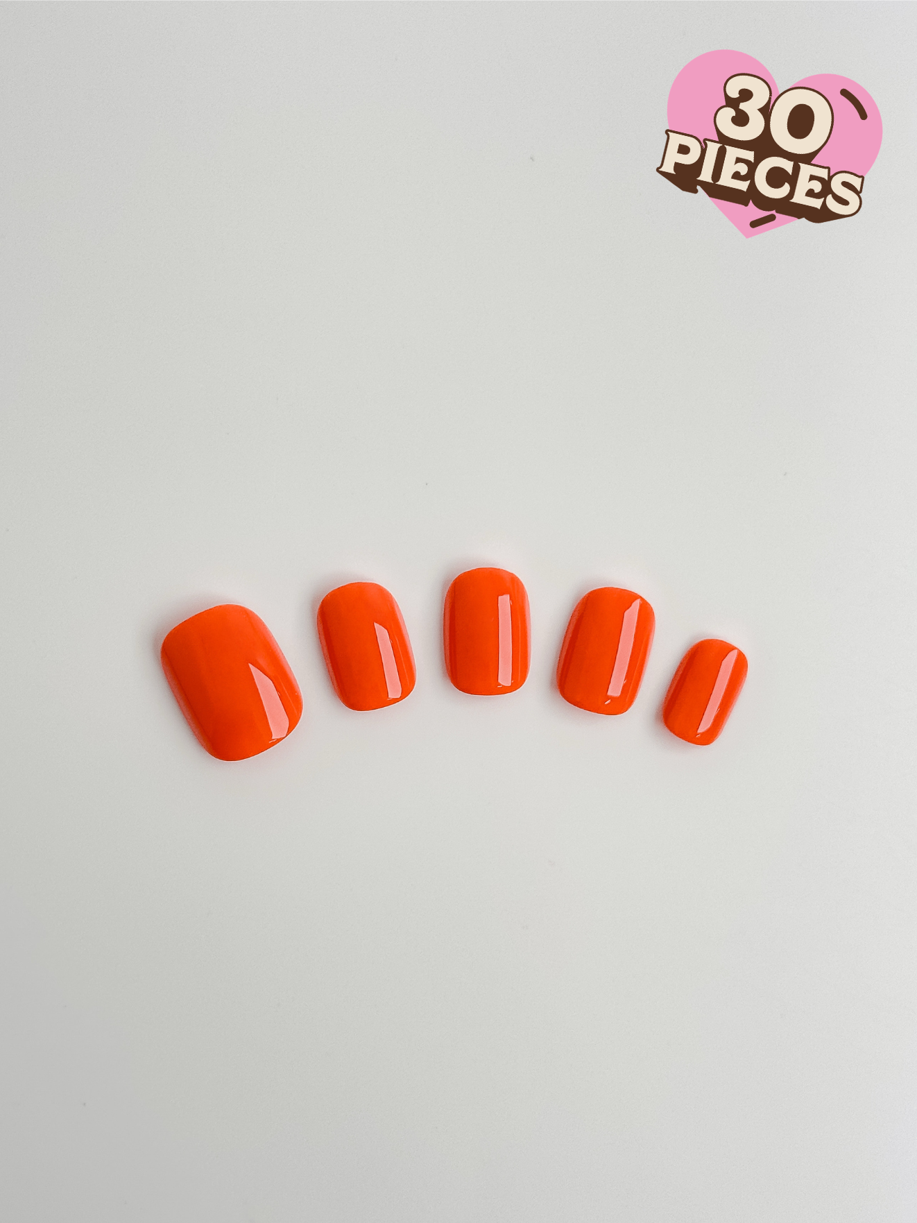 Orange Syrup - 30pcs short Press-On Nails