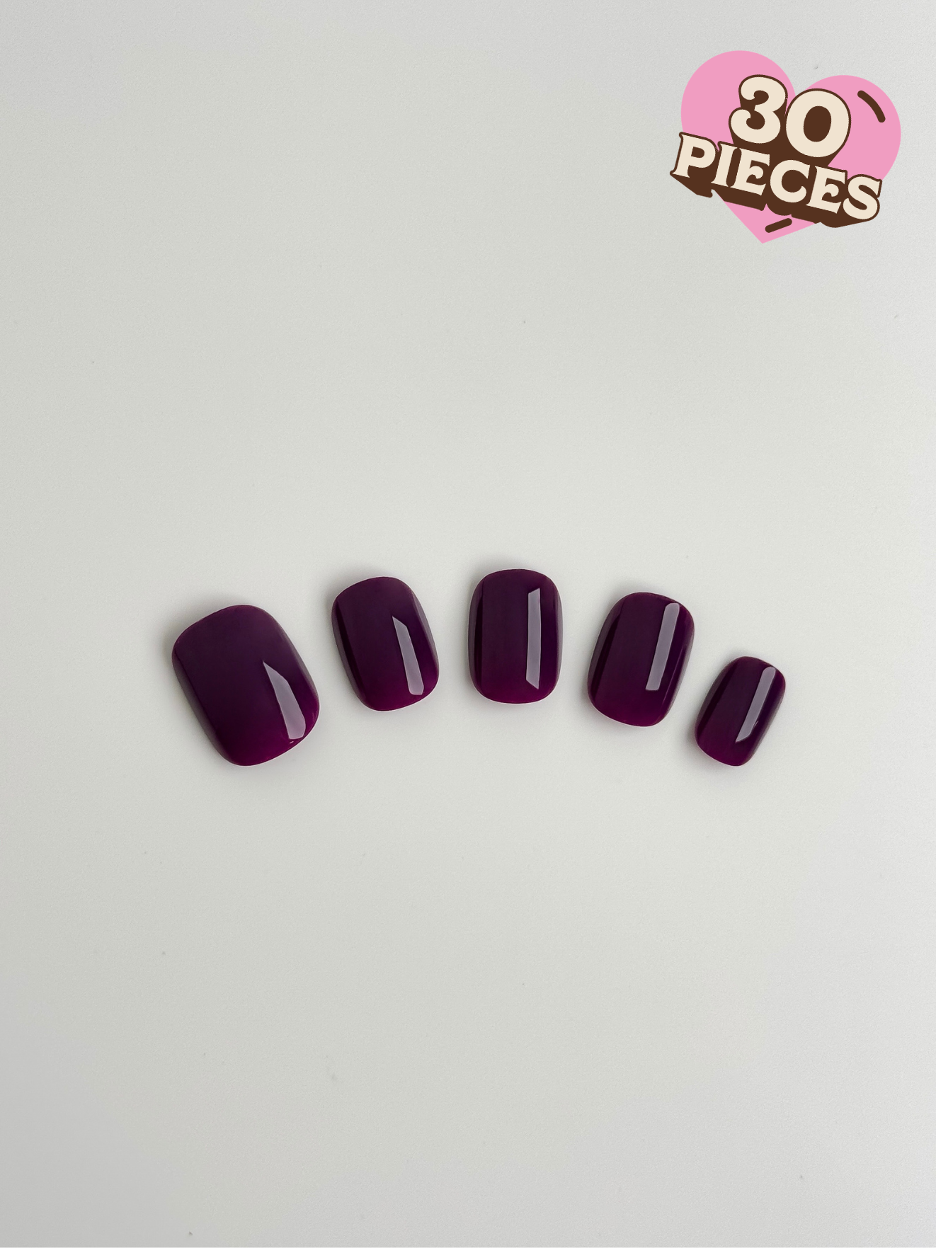 Dark Cherry - 30pcs Press-On Nails