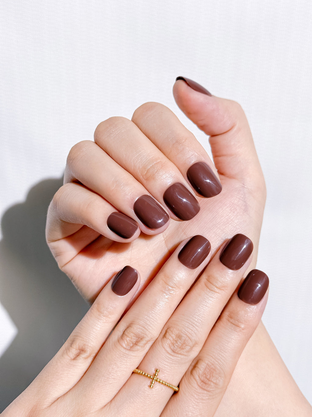 Mocha Glaze – Espresso Short Press-Ons
