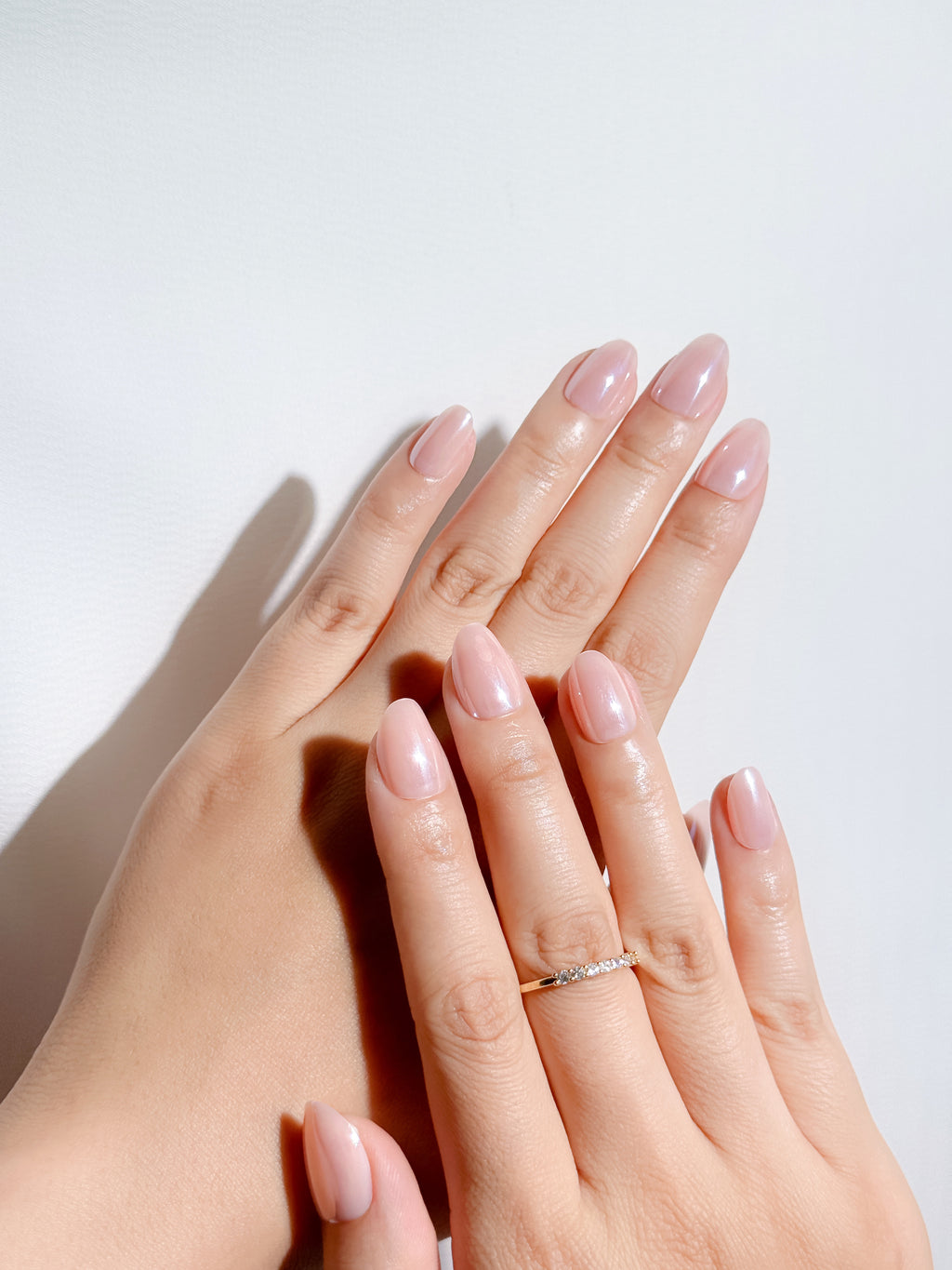 Rosy Veil Press-On Nägel – Sheer Rosa Kurz Oval