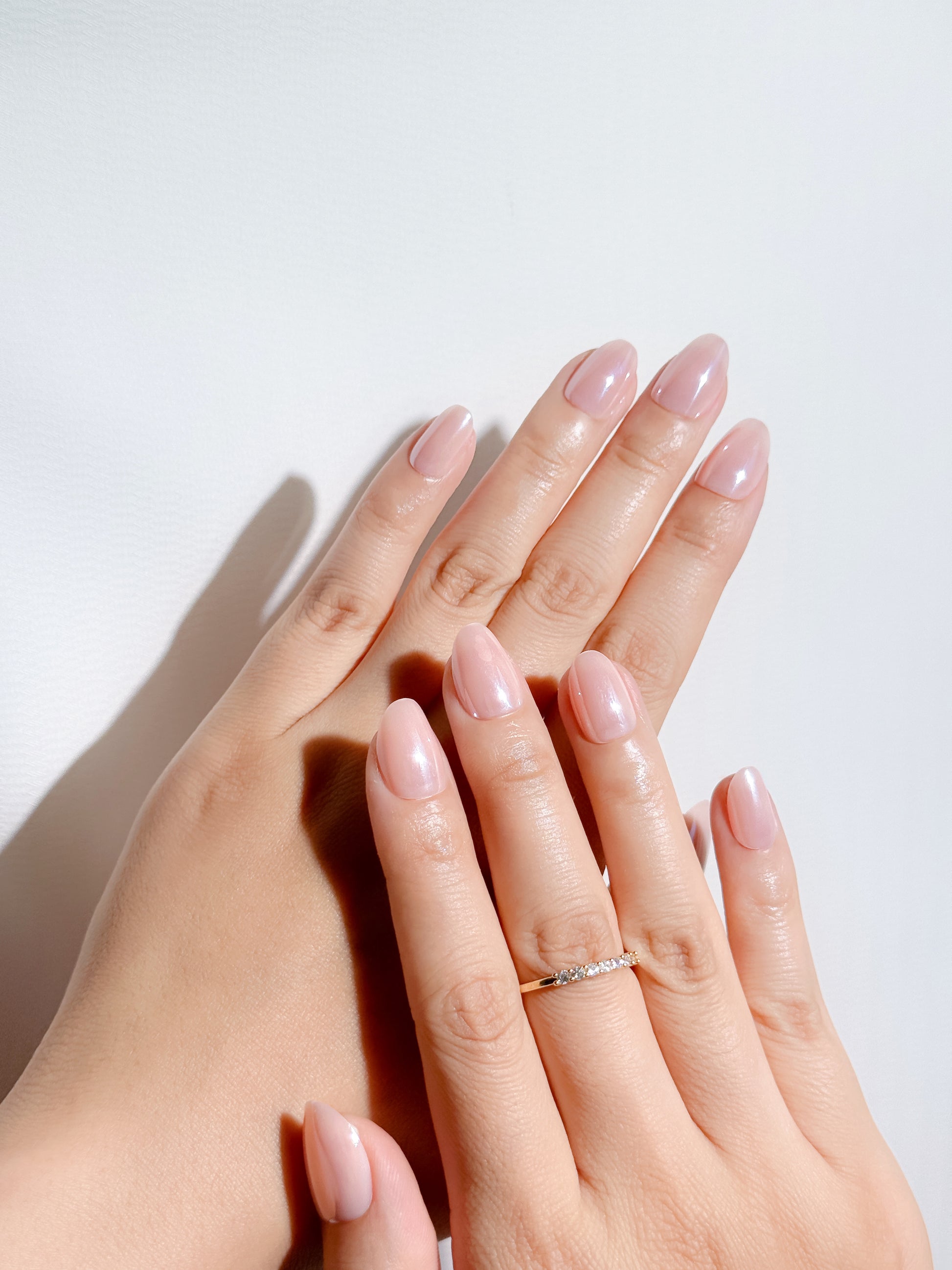 Rosy Veil Press-On Nägel – Sheer Rosa Kurz Oval