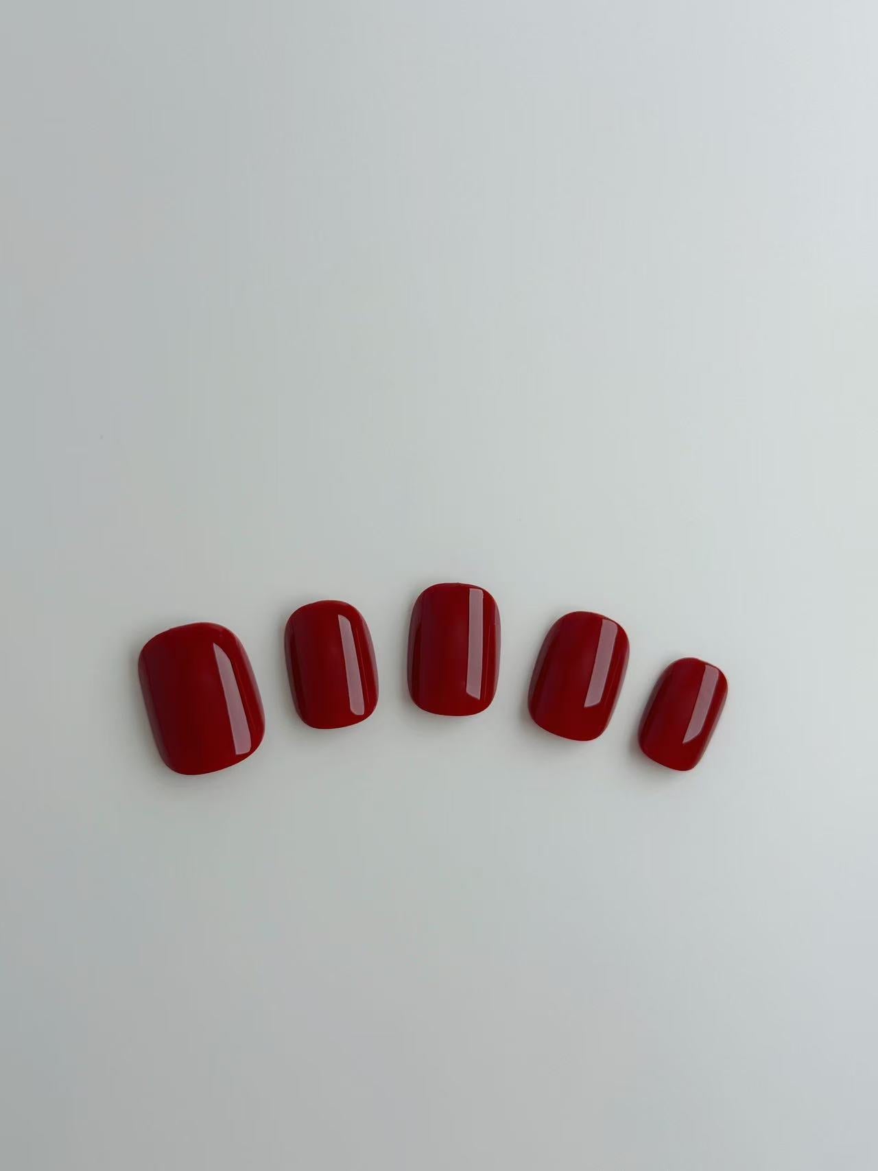 Press-on Nägel Set in Klassischem Rot | Hochwertige Rote Nägel