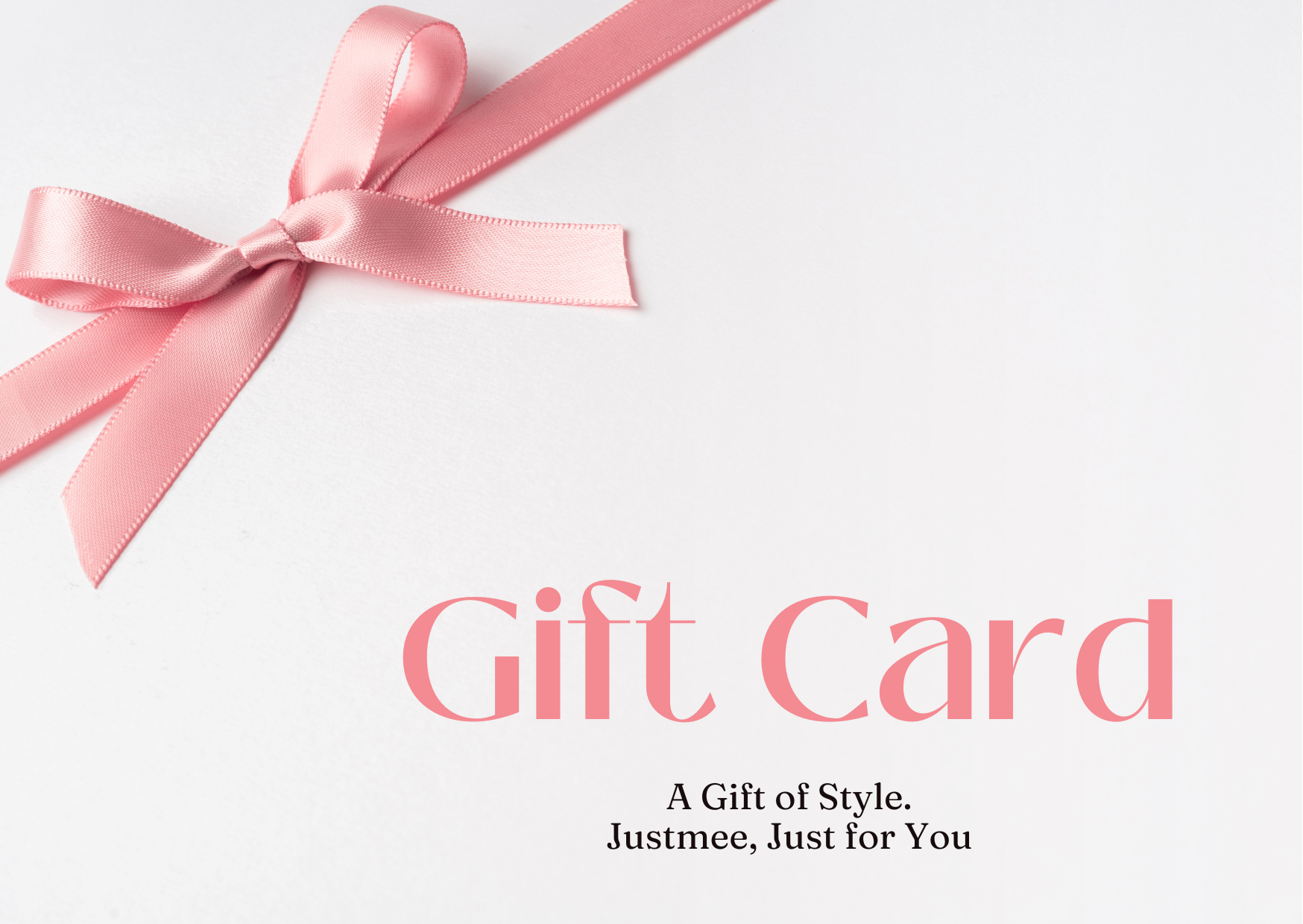 Justmee Digitale Geschenkkarte | Geschenk für mühelose Schönheit