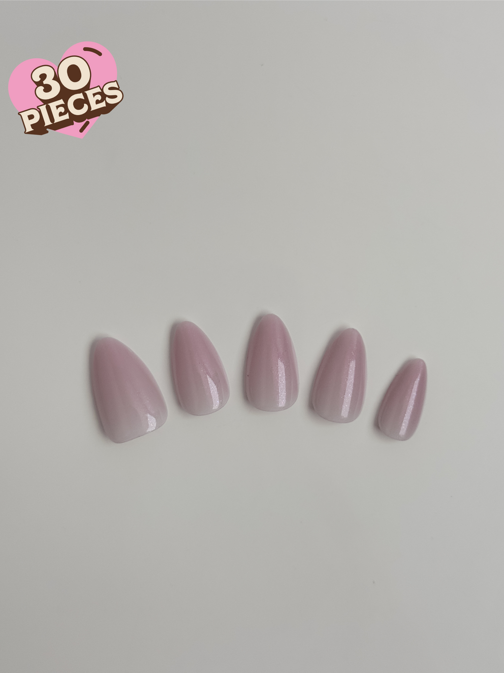 Petal Glow Press-On Nägel – Schimmer Almond Look