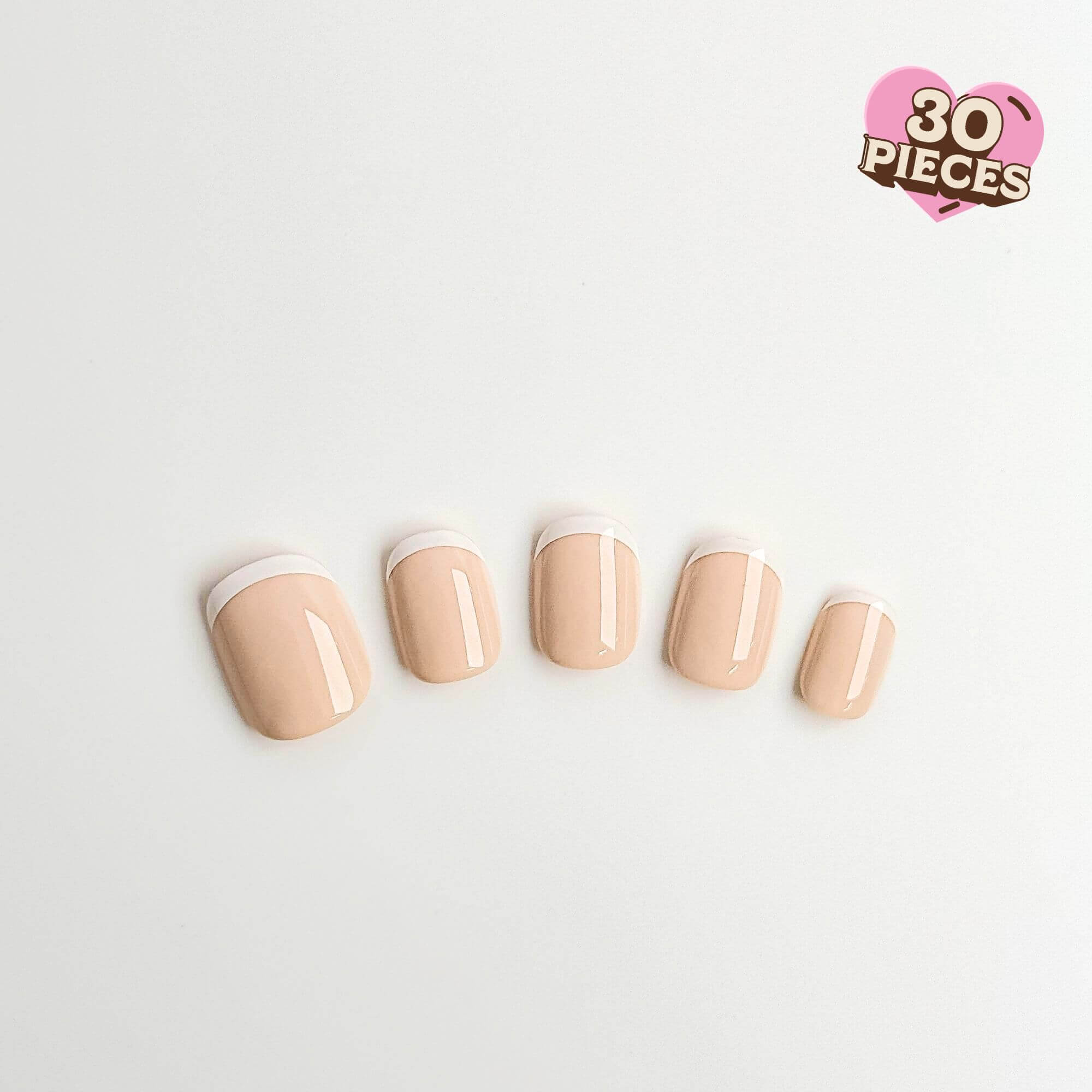 Vanilla Ice - Milky Micro-French Press-On Nails in 30pcs – Justmee