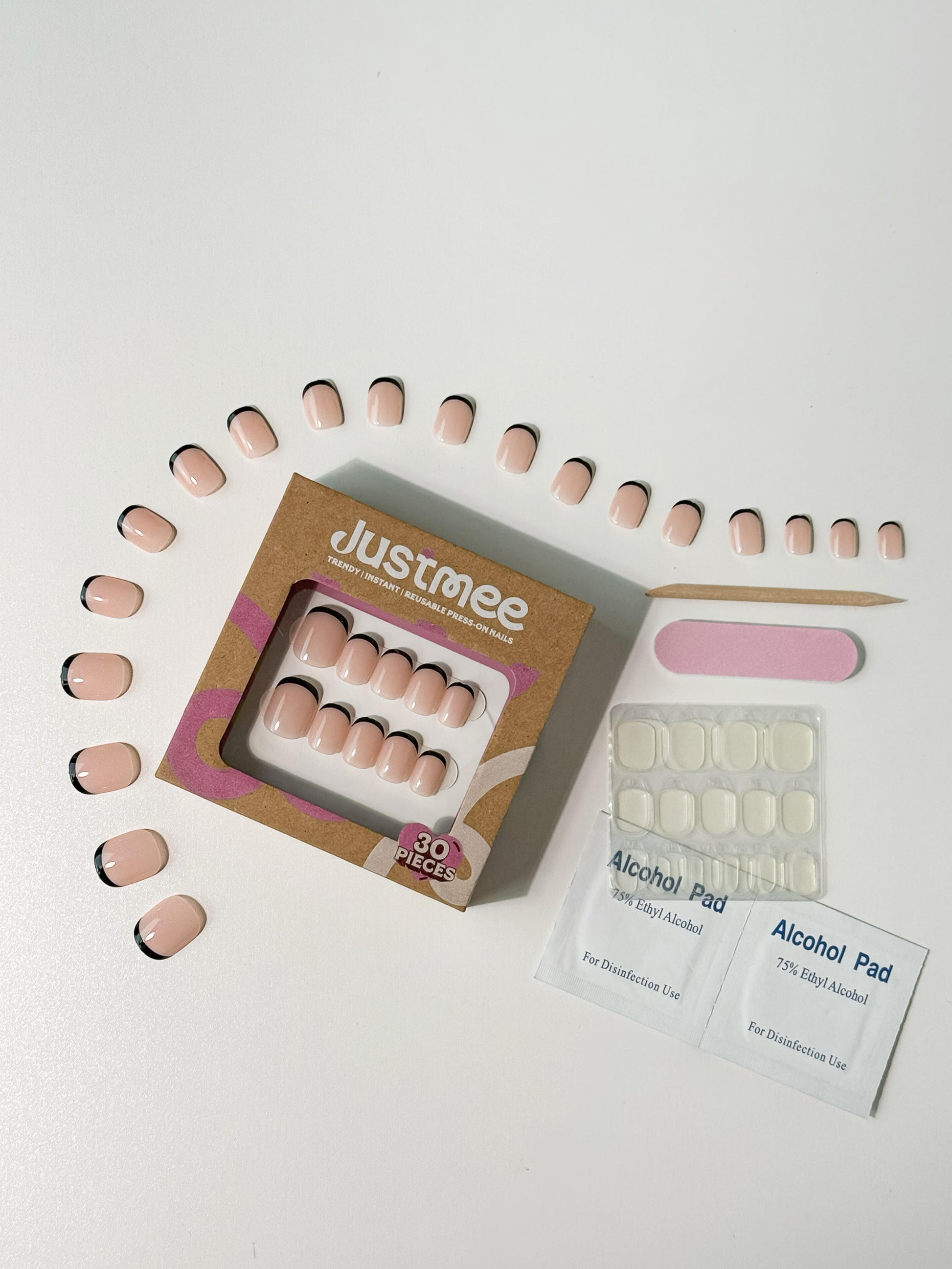 Pink Cloud - 30pcs Press-On Nails